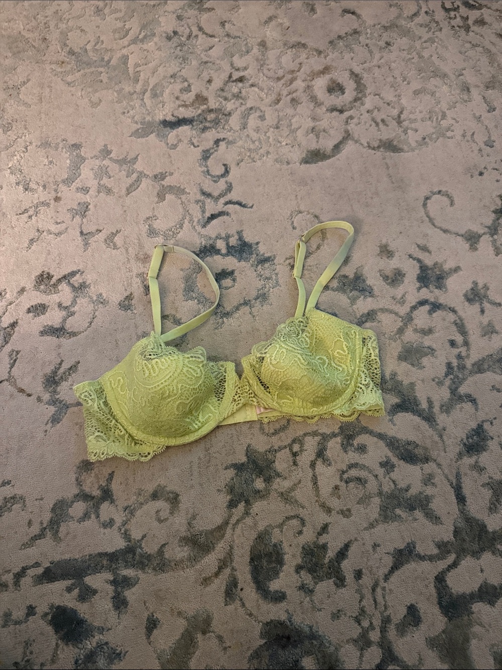 Victoria's Secret Yellow Lace Underwire Bra